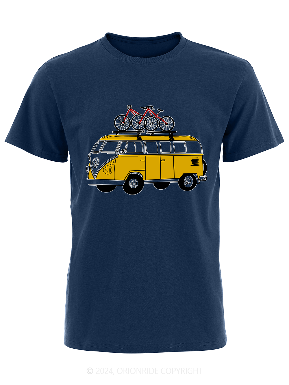 Orionride Short Sleeves Yellow Bus Bike T-Shirt