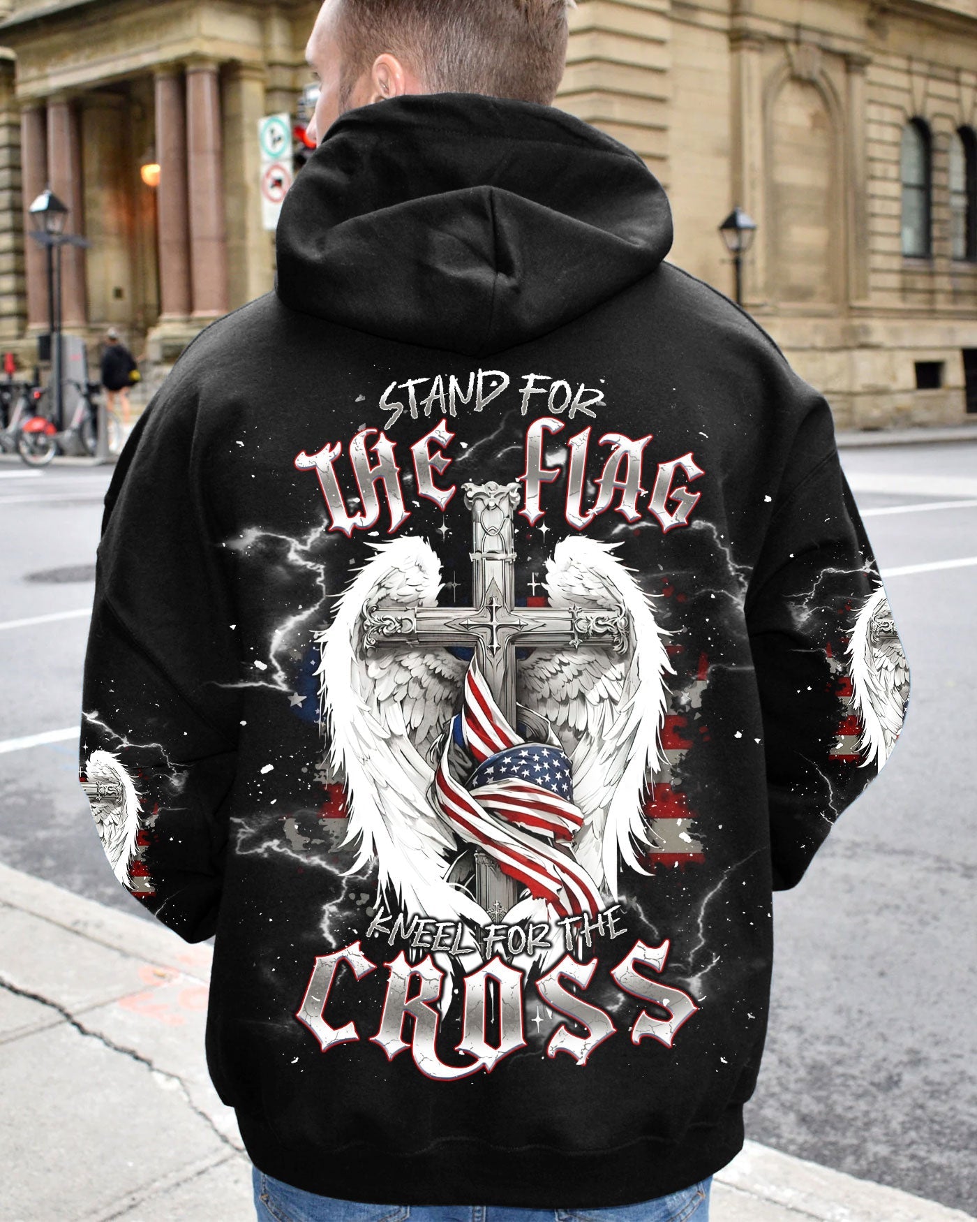 Stand For The Flag Kneel For The Cross Men's All Over Print Shirt   - Tlnt0710244