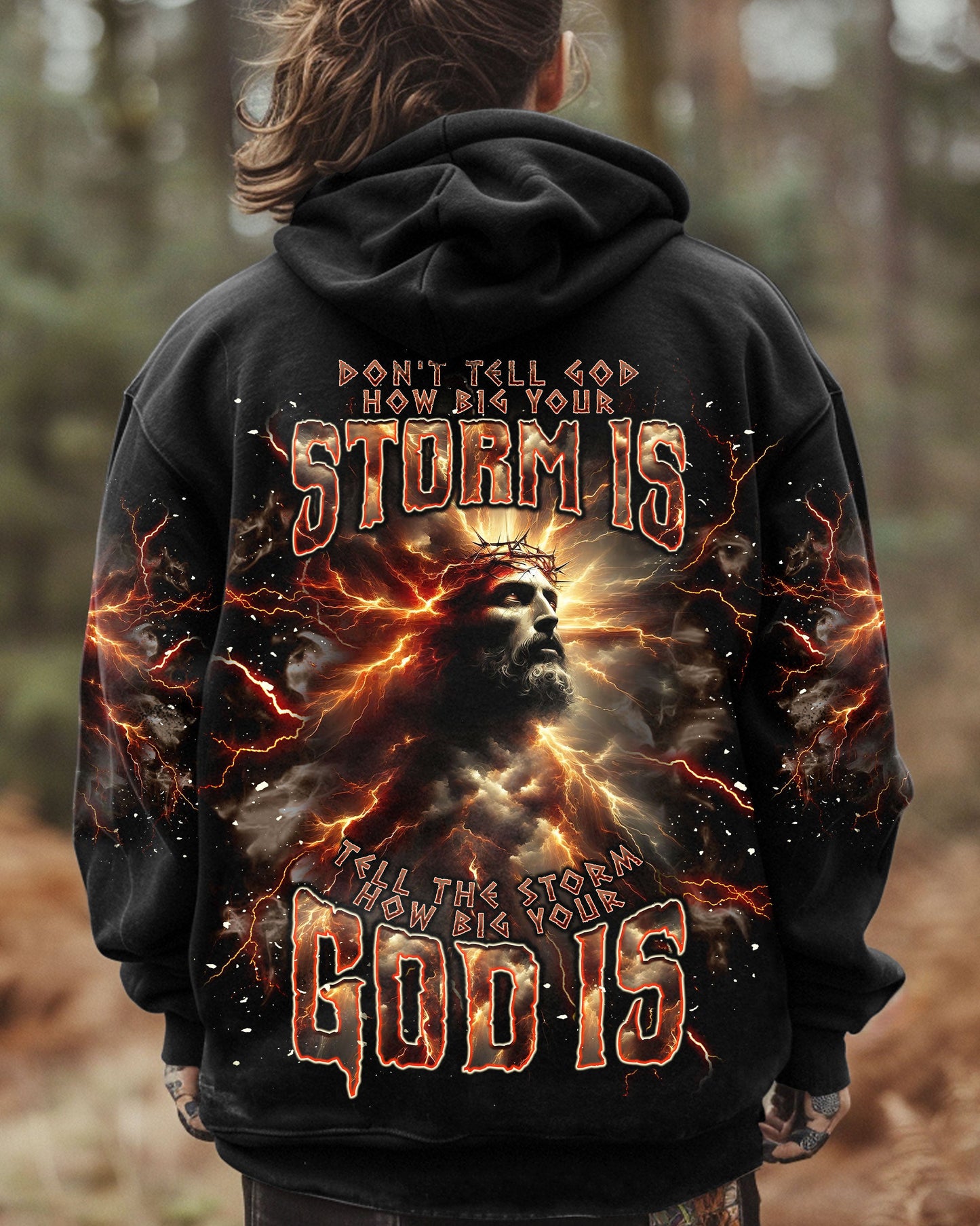 Tell The Storm How Big Your God Is Men's All Over Print Shirt  - Tlnt0810242