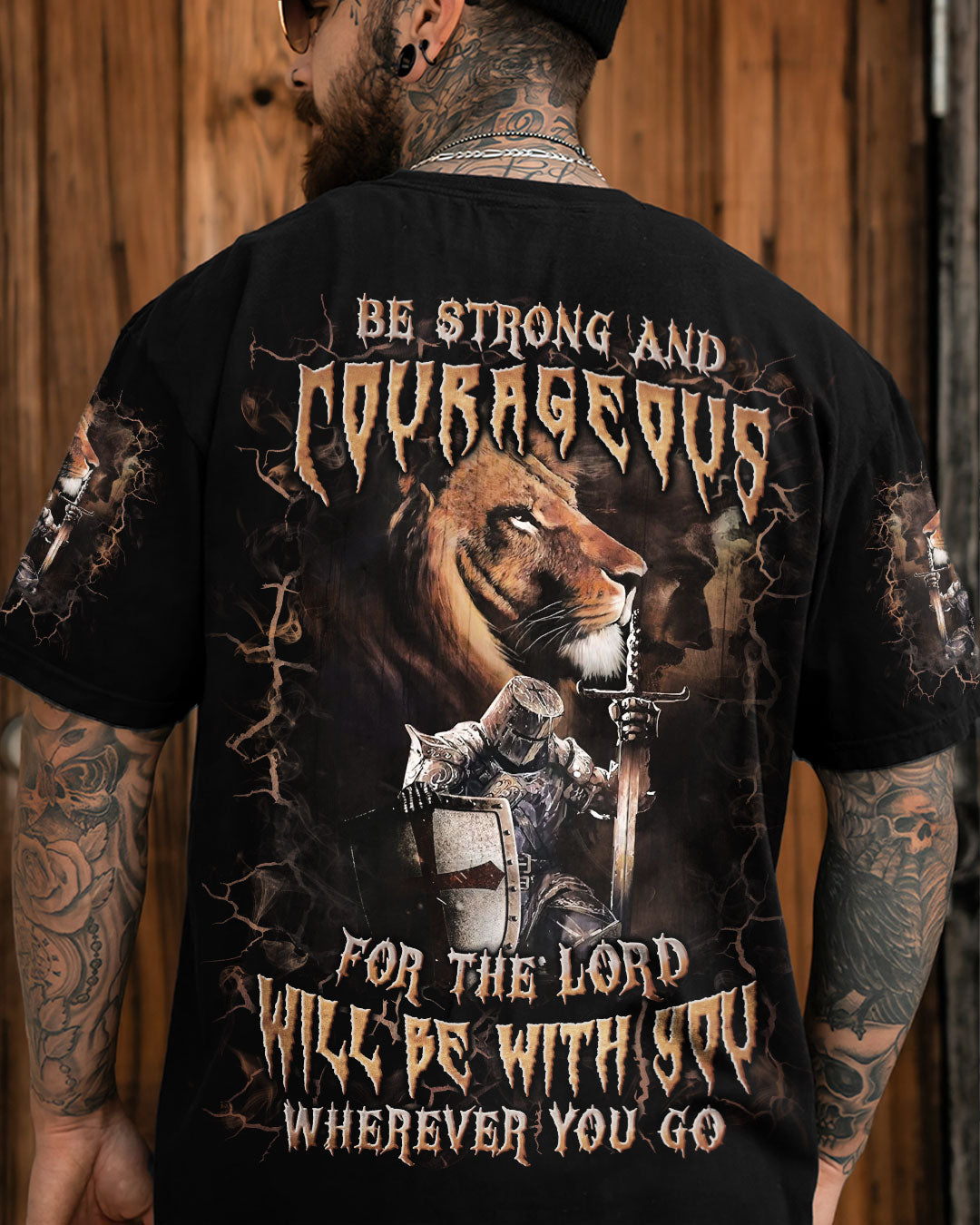 Be Strong And Courageous Men's All Over Print Shirt - Yhln0603253