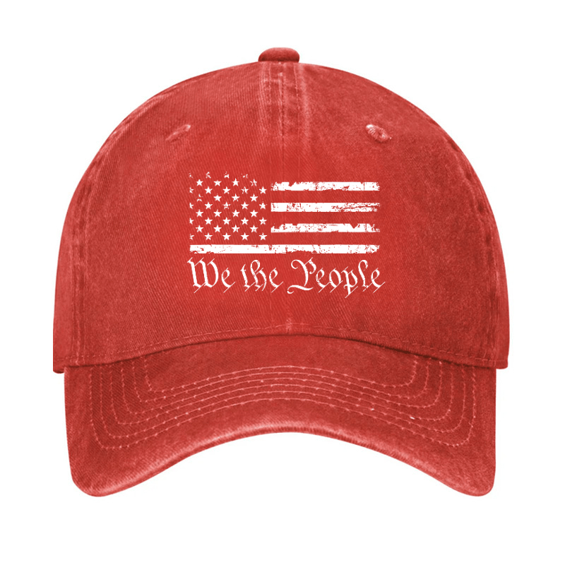 We The People American Flag Cap (Free Customization)