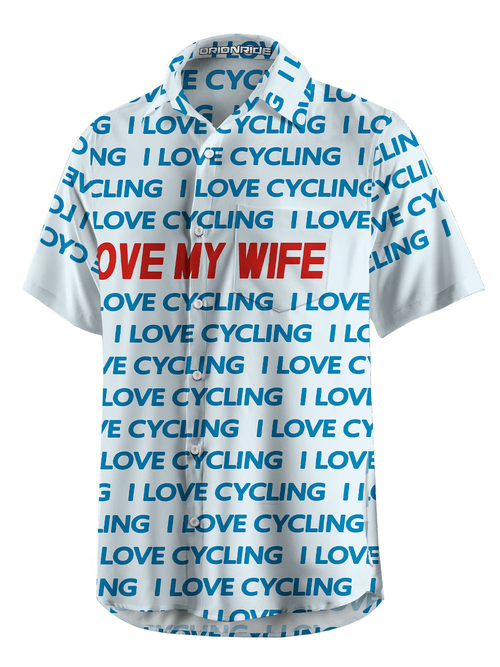 Orionride I Love My Wife Zipper Pockets Ultra Lightweight Short Sleeves Gravel Shirt