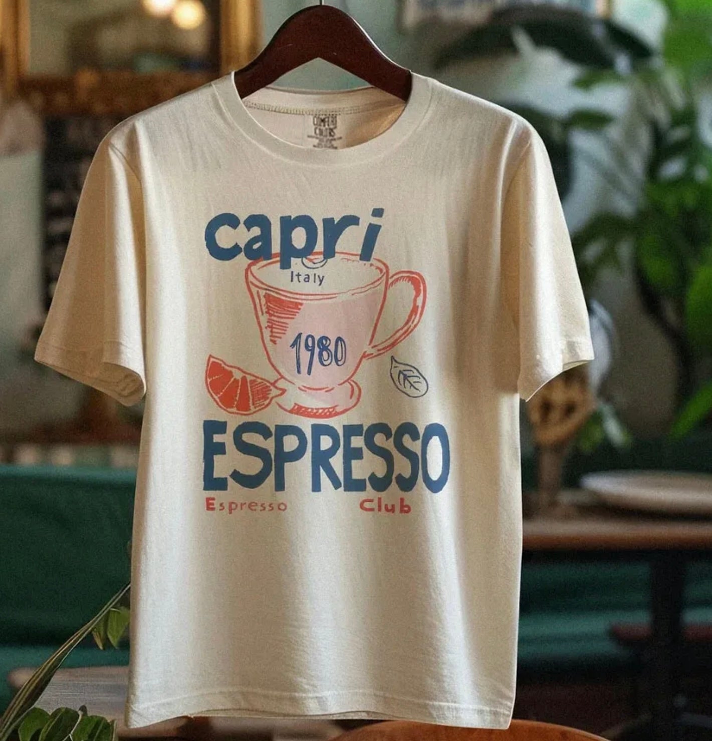 Capri Italy Espresso Club 1980 Graphic Tee