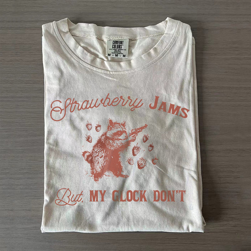 Strawberry Jams But My Glock Do Not Vintage T-Shirt