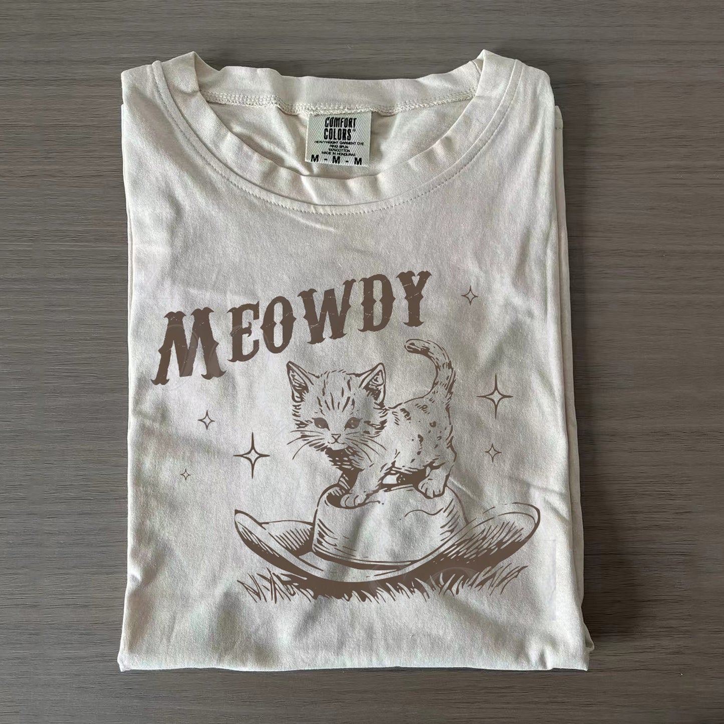 Meowdy Cute Kitten Cat Country Western Vintage T-shirt