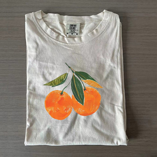 Orange Art Graphic T-shirt