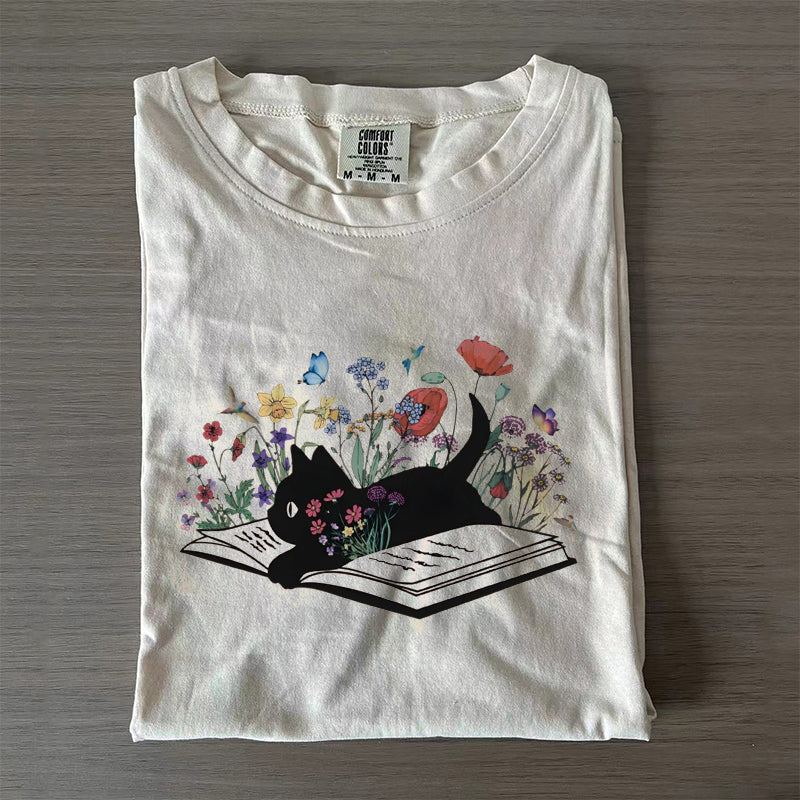 Floral Cat T-Shirt