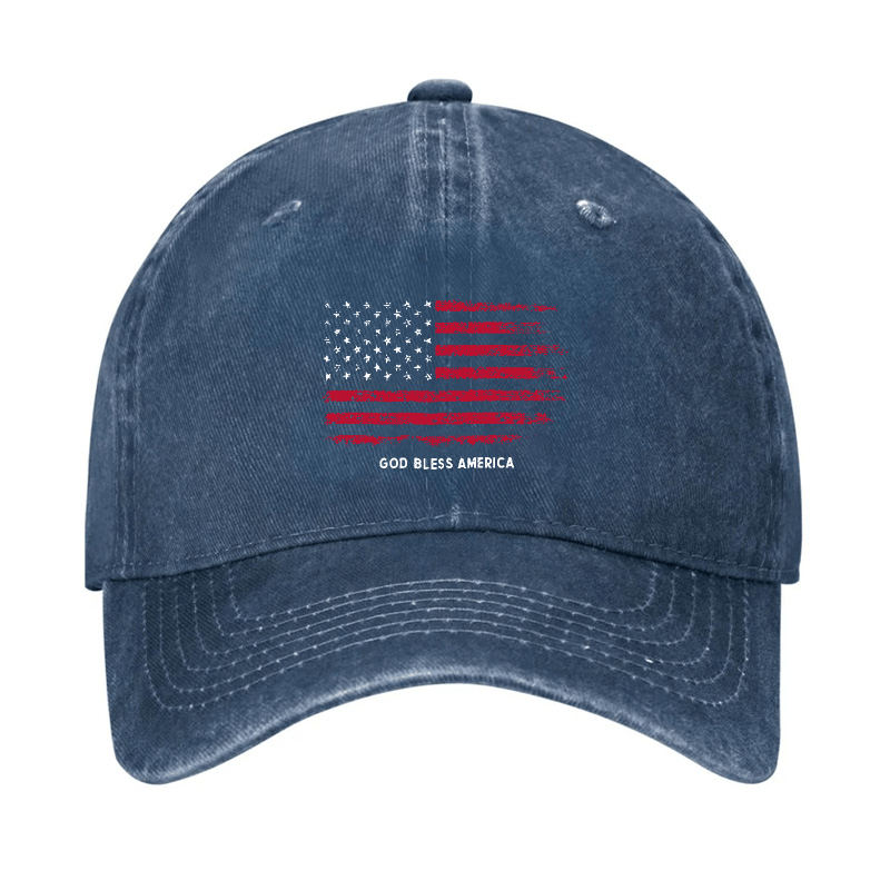 USA Flag God Bless America Cap