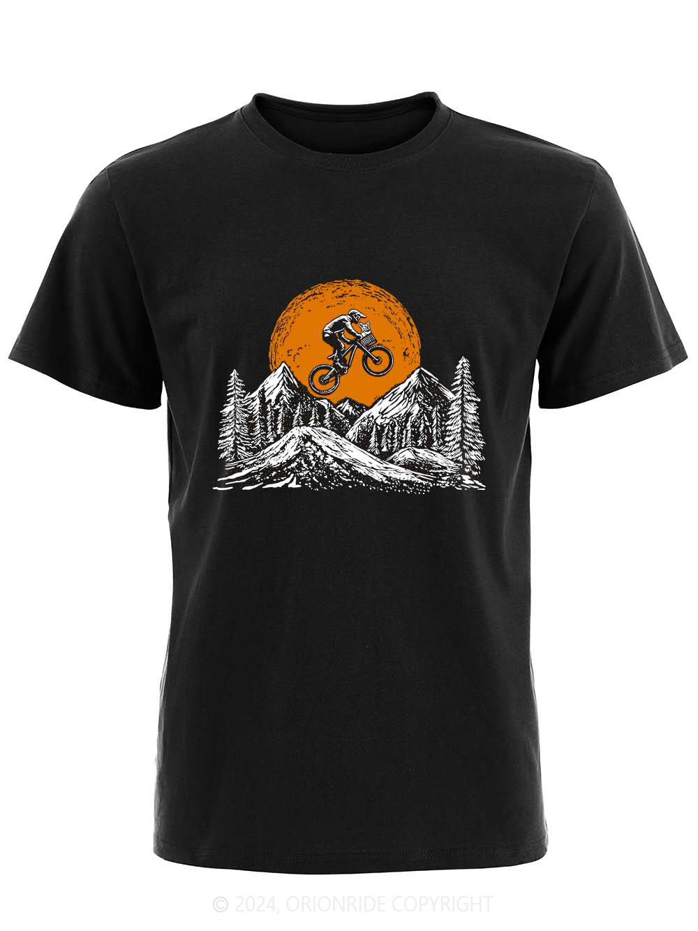 Orionride Short Sleeves Mountain Bike With Dog Bike T-Shirt