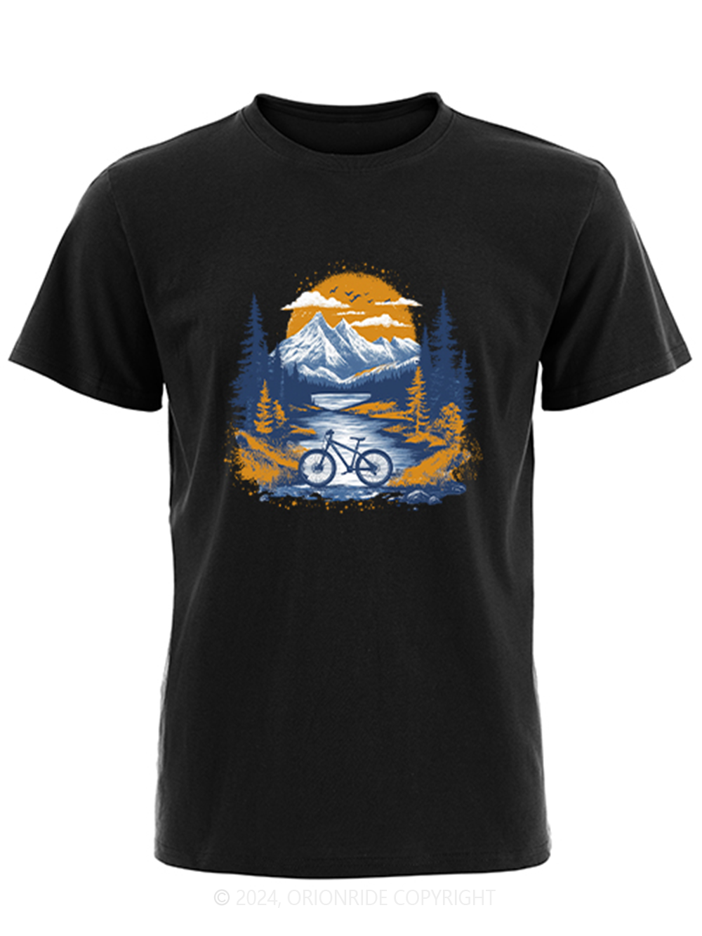 Orionride Short Sleeves Sunset Forest Bike T-Shirt