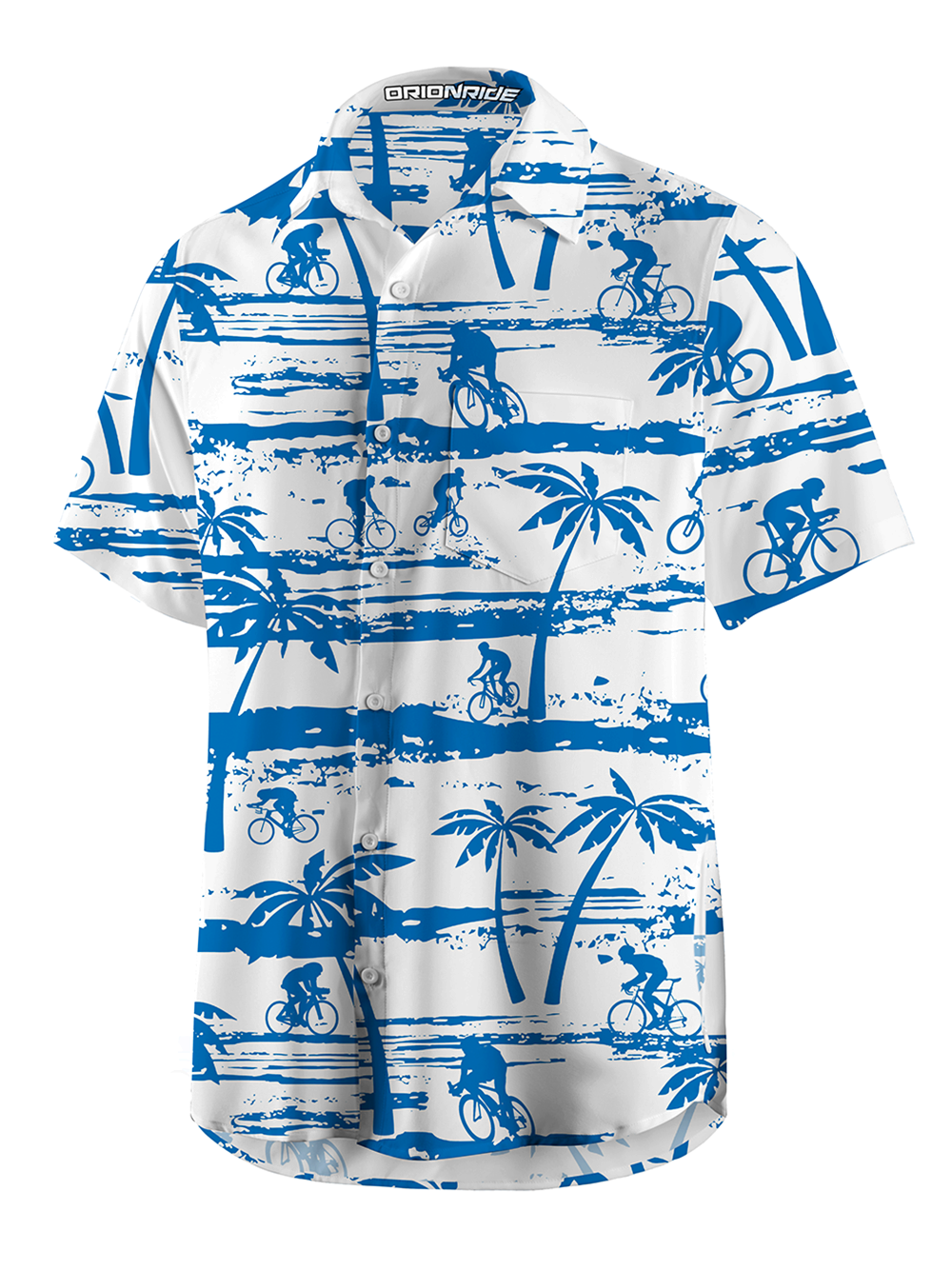 Orionride Short Sleeves Palm Trees Zipper Pockets Ultra Lightweight Gravel Shirt