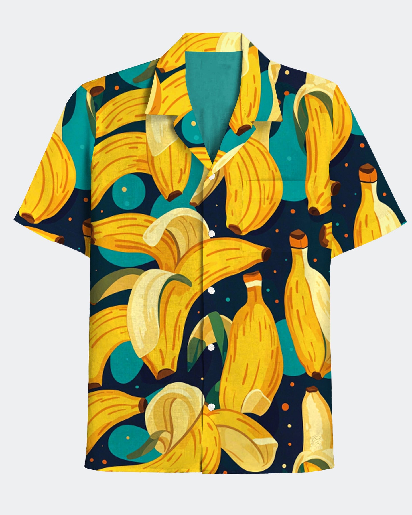 Men's Hawaii Banana Print Short Sleeve Shirt