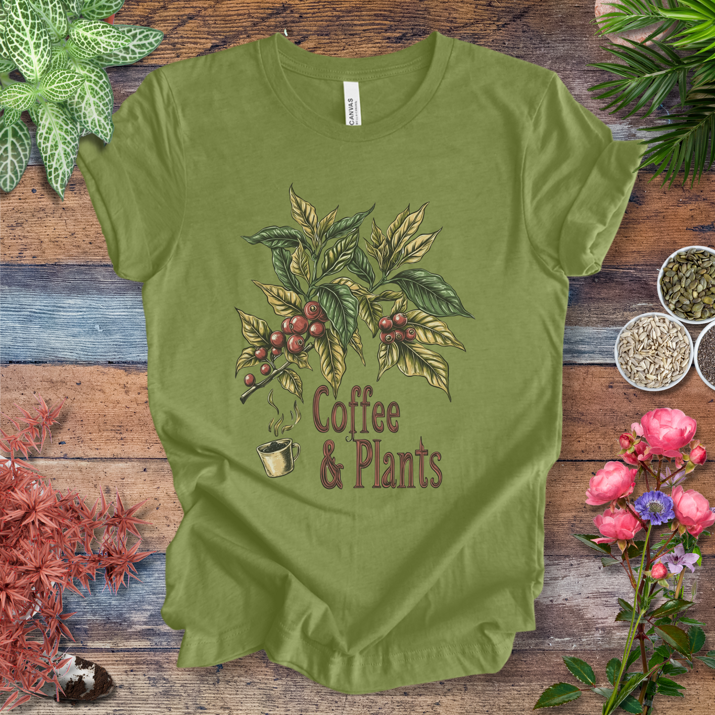 Coffee & Plants Botanical T-Shirt