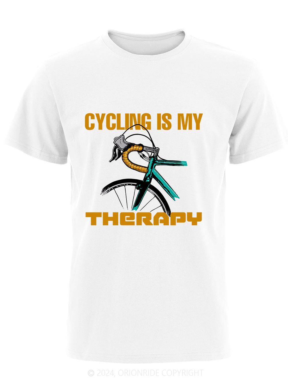 Orionride Short Sleeves Cycling Is My Therapy Bike T-Shirt