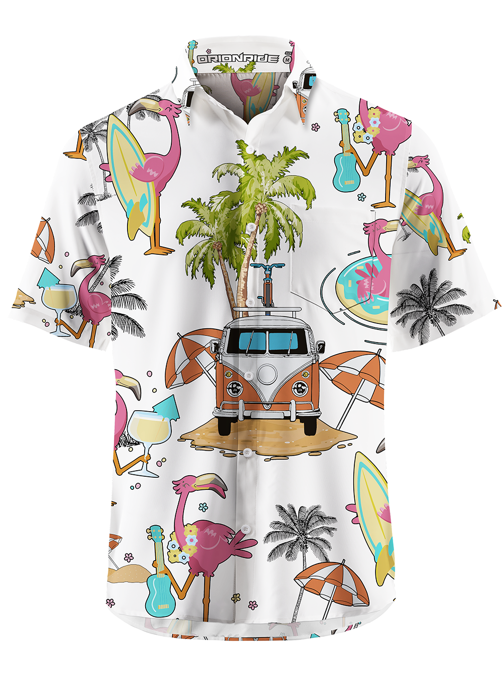 Orionride Beach Party Zipper Pockets Ultra Lightweight Short Sleeves Gravel Shirt