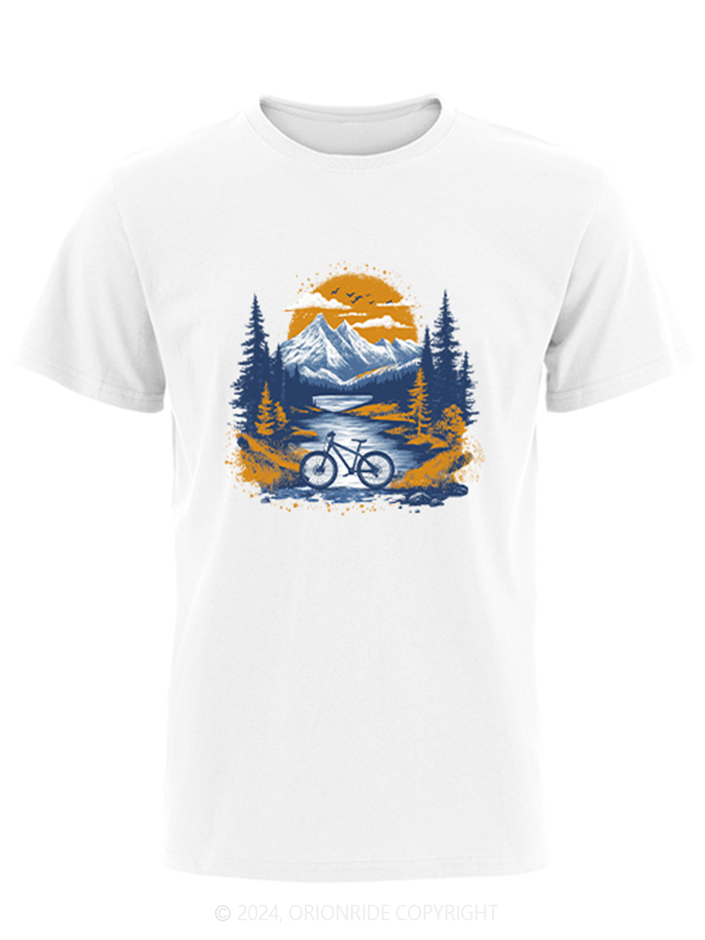 Orionride Short Sleeves Sunset Forest Bike T-Shirt