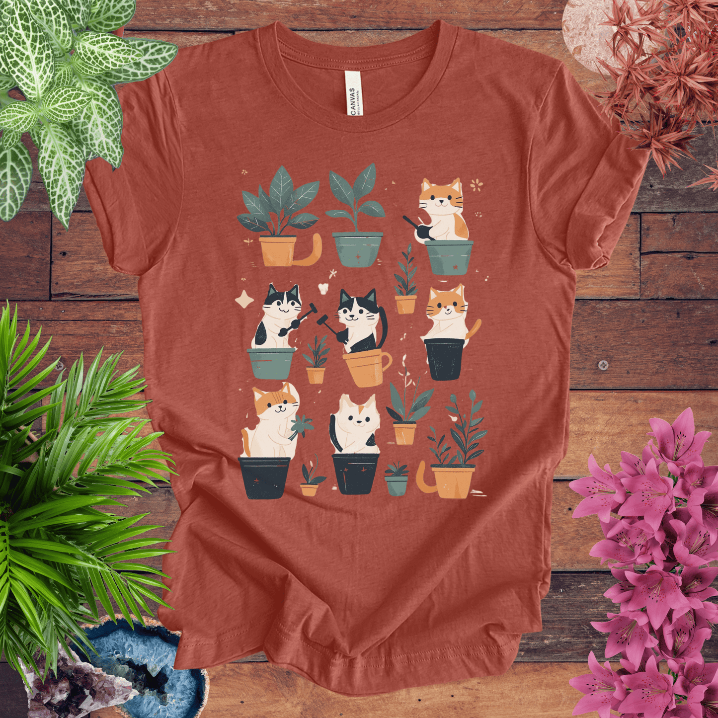 Curious Cats and Houseplants T-Shirt