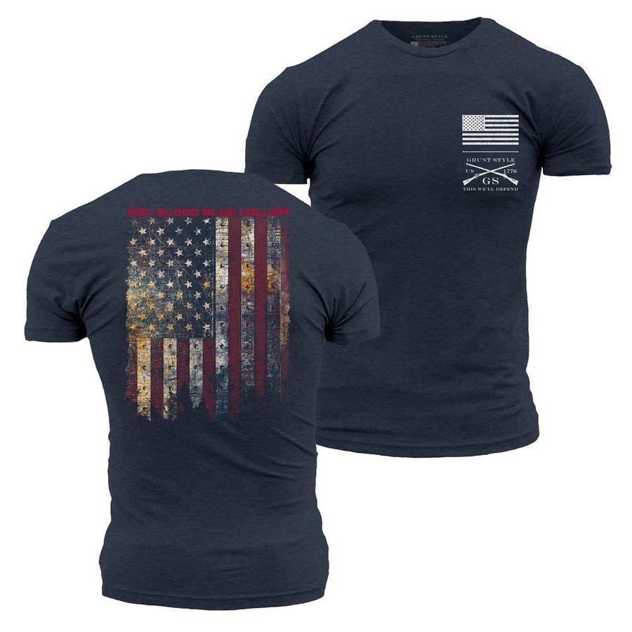 Red Blood Blue Collar® T-Shirt - Midnight Navy