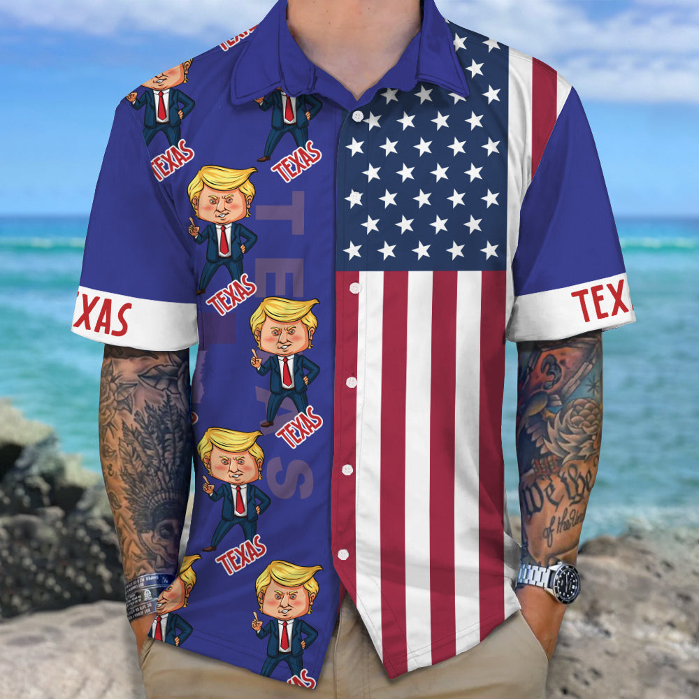 USA Flag Funny Trump Hawaiian Shirt TH10 62611