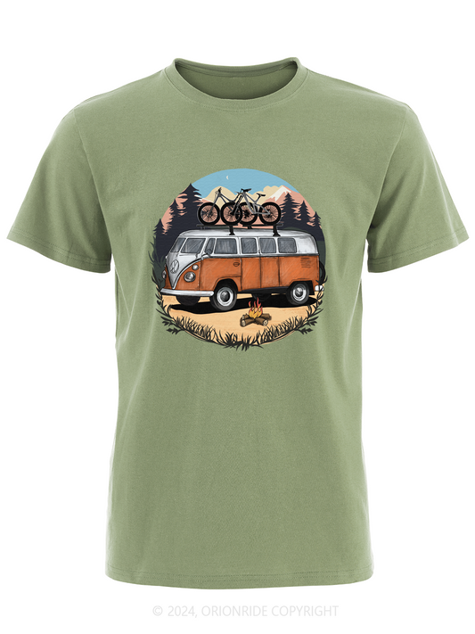 Orionride Short Sleeves Retro Camper Vans Bike T-Shirt