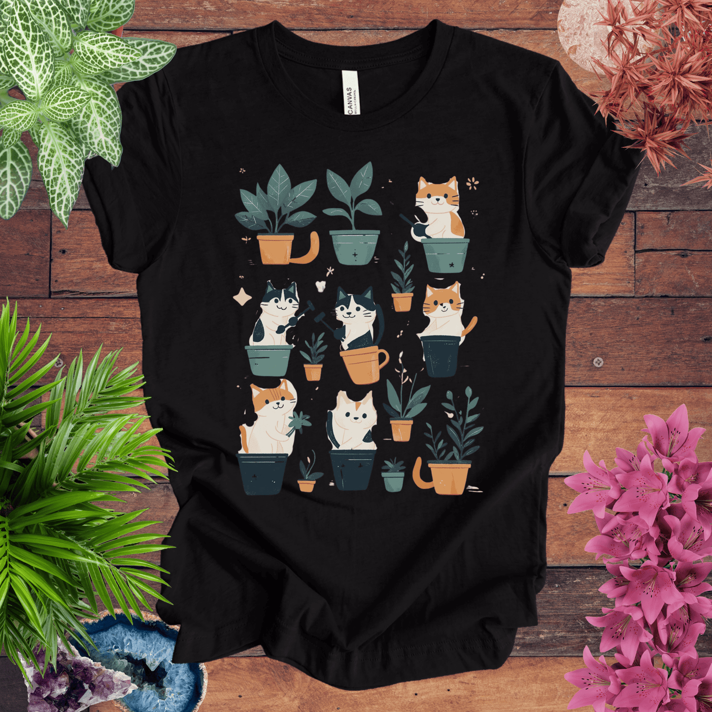 Curious Cats and Houseplants T-Shirt