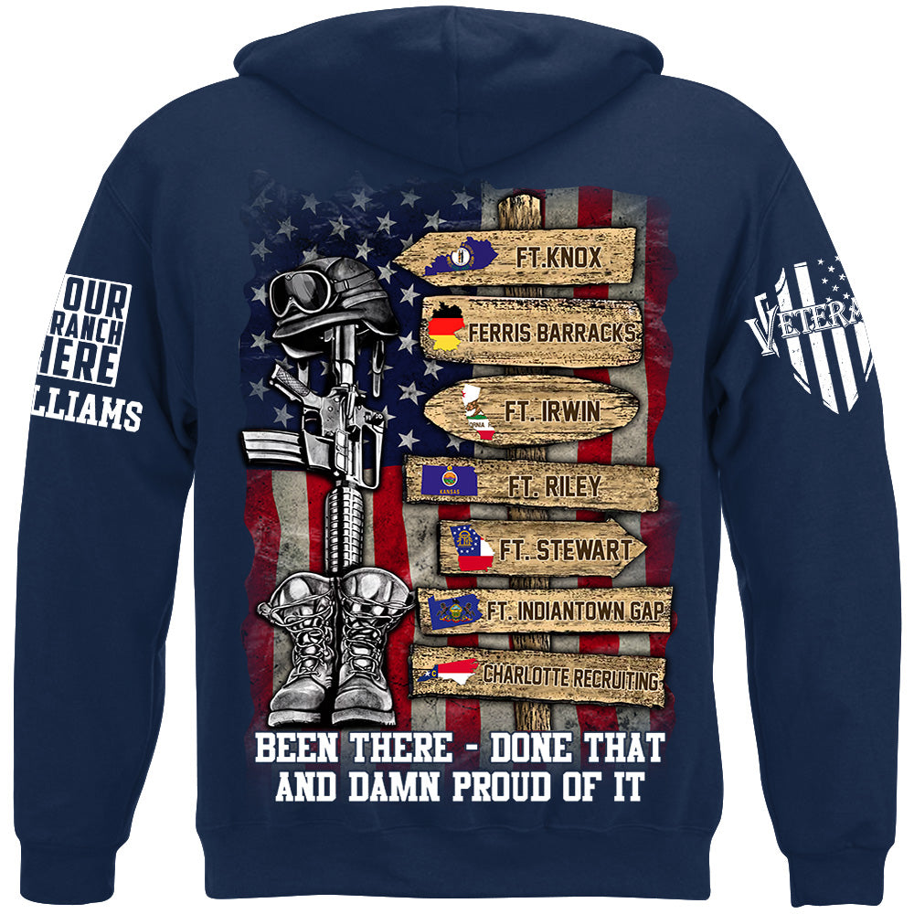 US Military World Tour Custom Branch Rank Location Personalized   Shirt For Veteran H2511