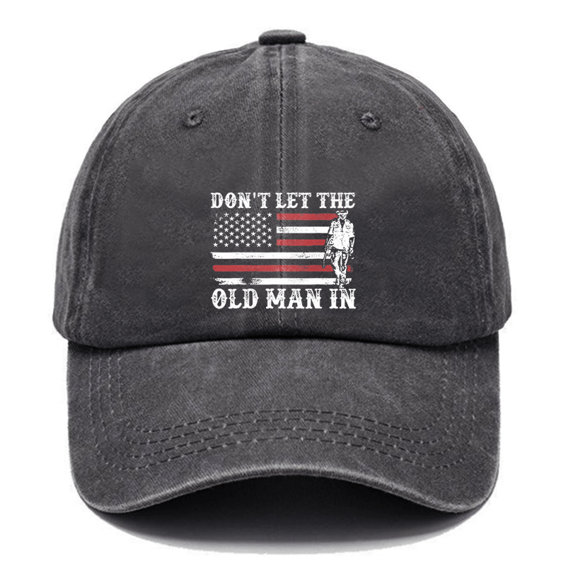 Maturelion Custom Cap Don't Let The Old Man In USA Flag Cap (Free Customization)