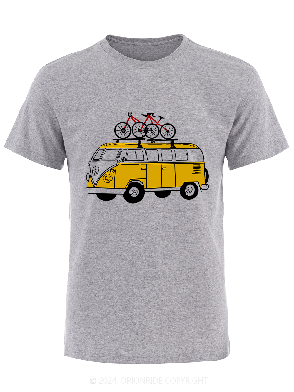 Orionride Short Sleeves Yellow Bus Bike T-Shirt