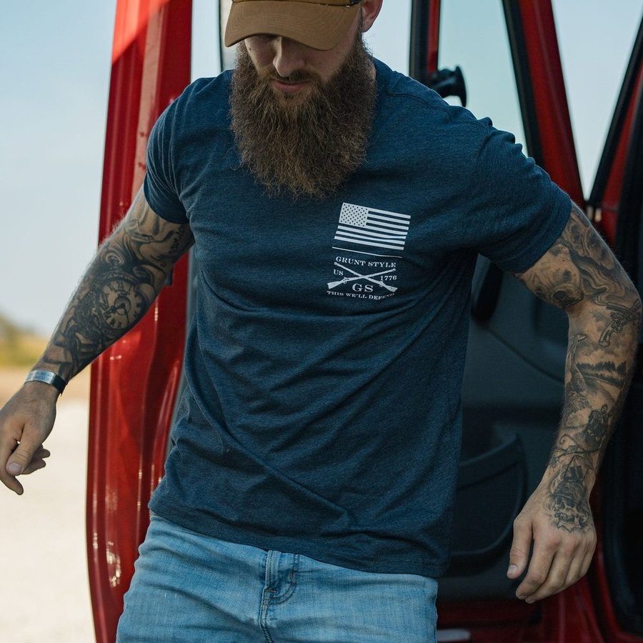 Red Blood Blue Collar® T-Shirt - Midnight Navy