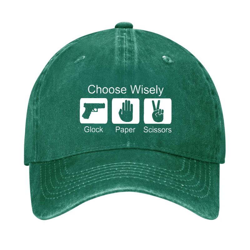 Choose Wisely Glock Paper Scissors Cap