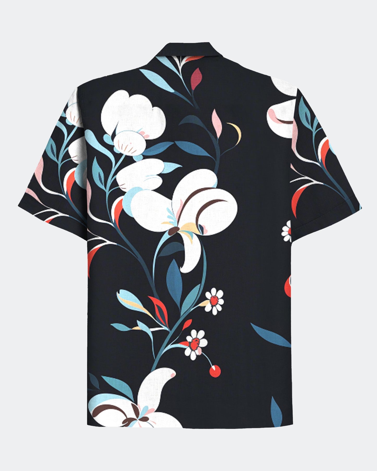 Men's Hawaiian Flower Graphic Print Casual Short Sleeve Shirt