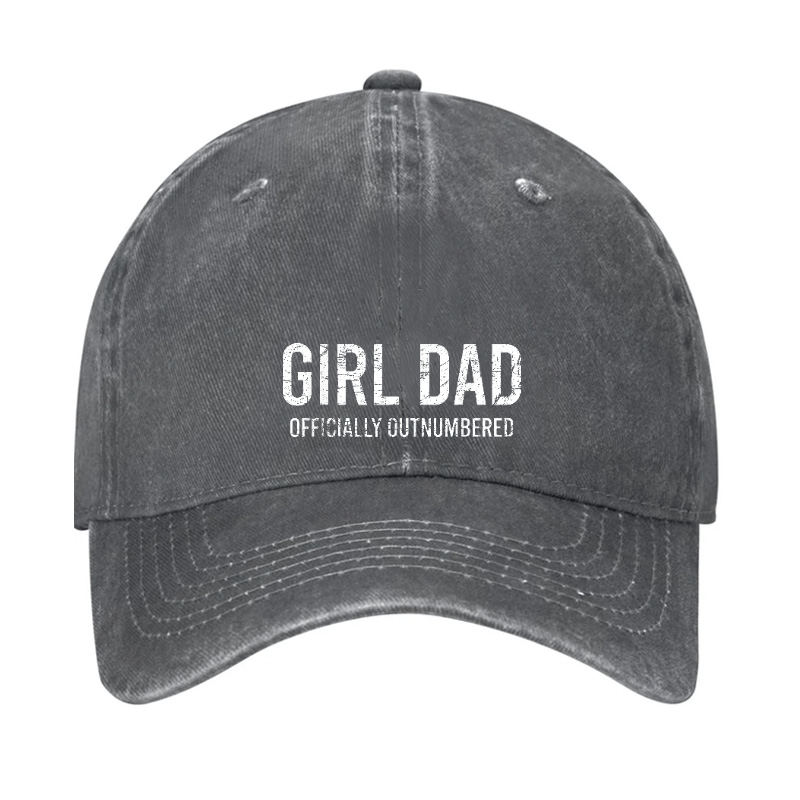 Girl Dad Officially Outnumbered Funny Cap