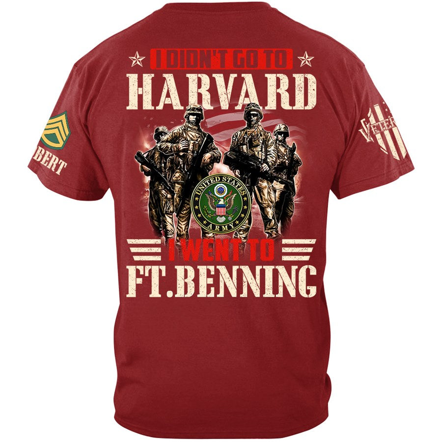 I Didn't Go To Harvard I Went To Military Base Custom Shirt Gift For Military Veteran H2511 Trna