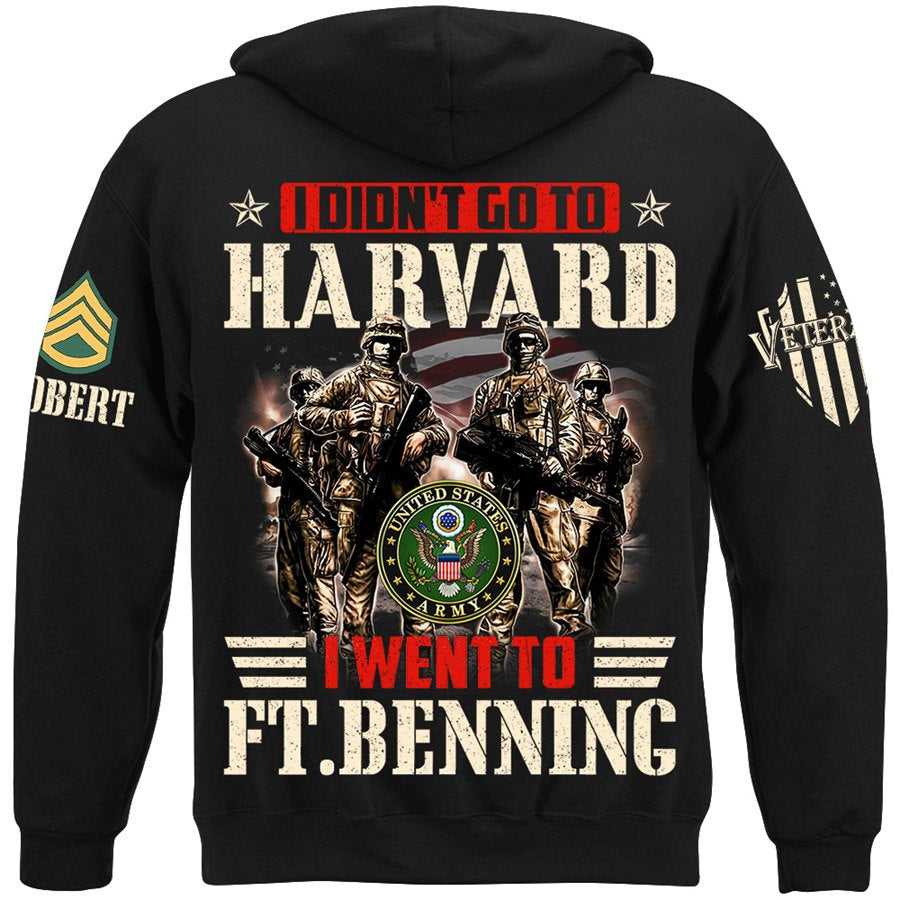 I Didn't Go To Harvard I Went To Military Base Custom Shirt Gift For Military Veteran H2511 Trna