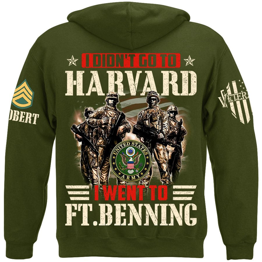 I Didn't Go To Harvard I Went To Military Base Custom Shirt Gift For Military Veteran H2511 Trna