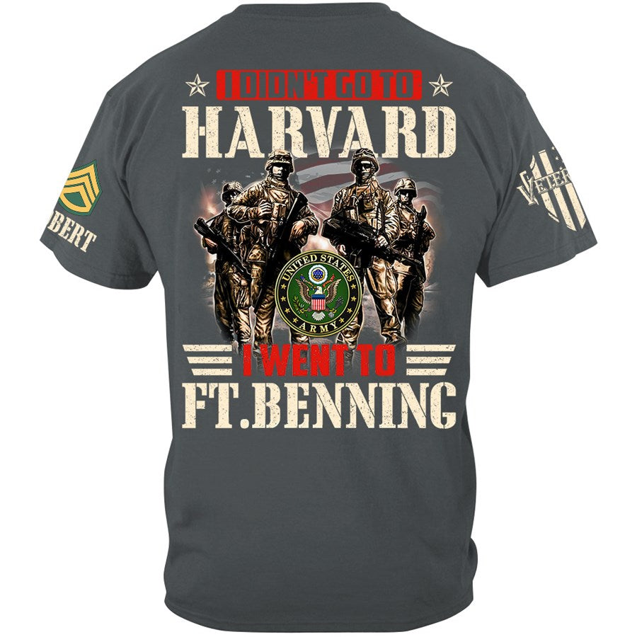 I Didn't Go To Harvard I Went To Military Base Custom Shirt Gift For Military Veteran H2511 Trna