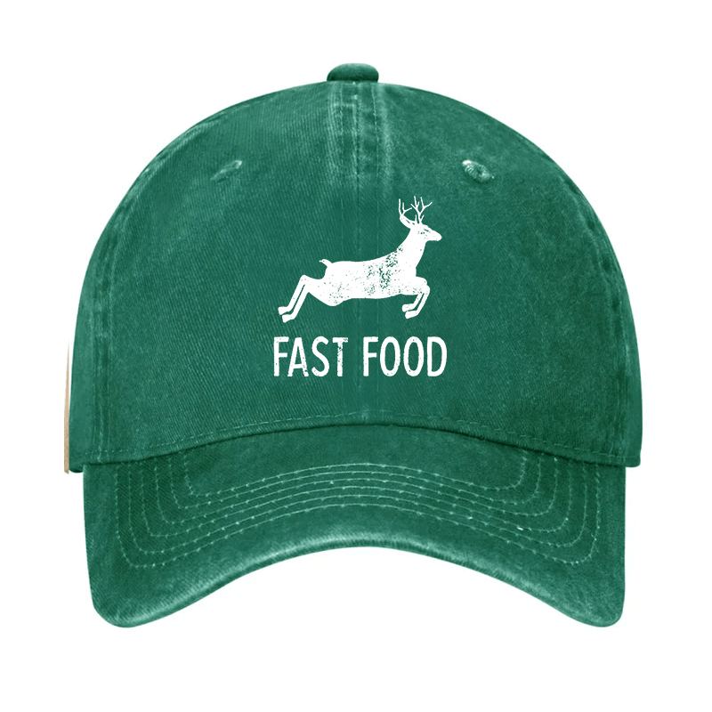 Fast Food Deer Print Cap (Free Customization)