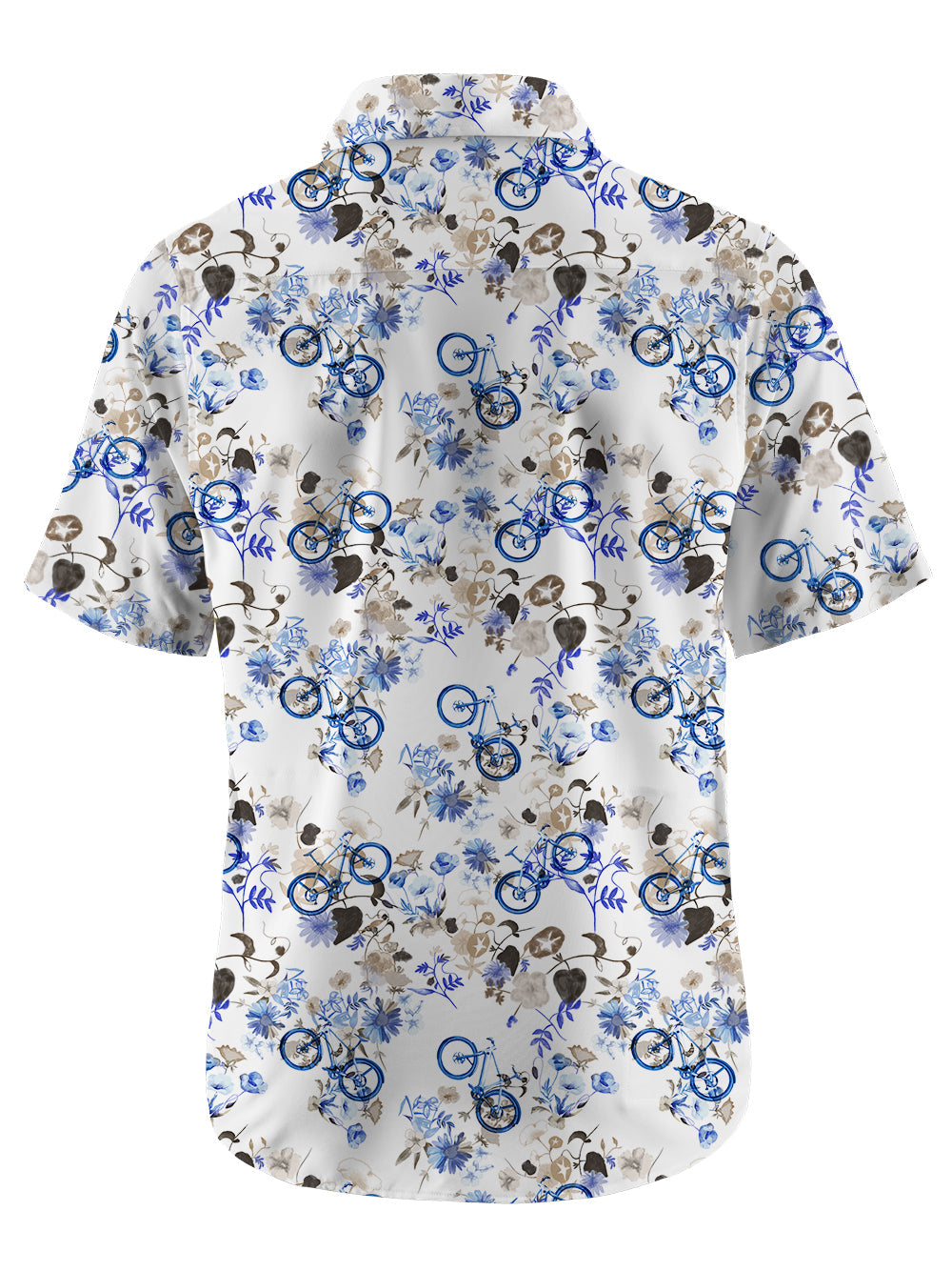 Orionride Short Sleeves Bicycle Print Zipper Pockets Ultra Lightweight Gravel Shirt