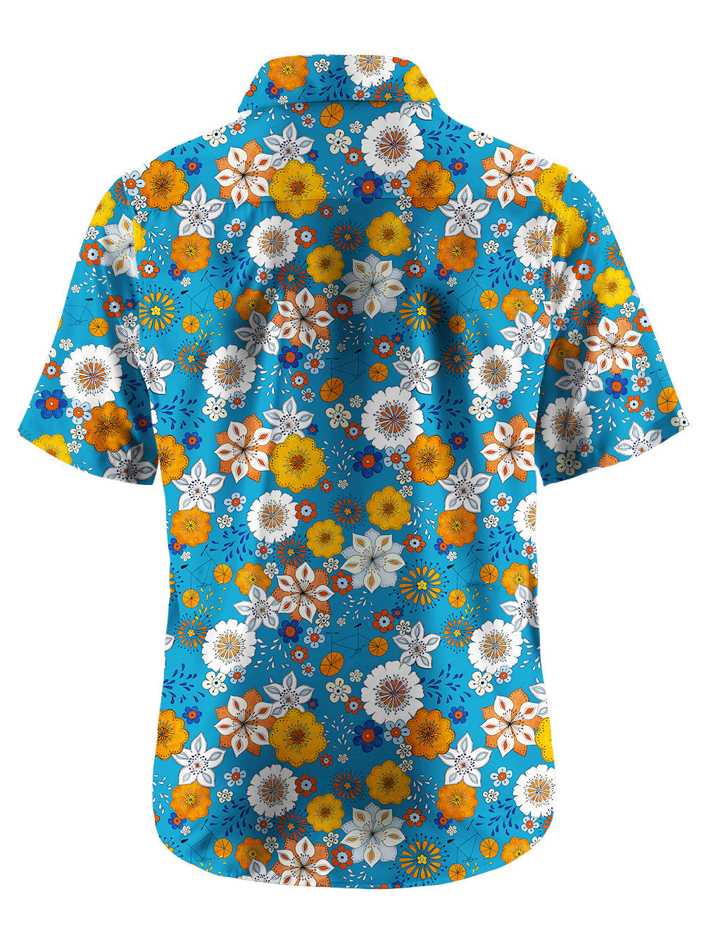 Orionride Short Sleeves Multicolor Flowers Zipper Pockets Ultra Lightweight Gravel Shirt