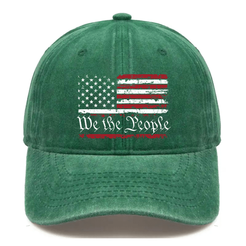 We The People American Flag Cap (Free Customization)