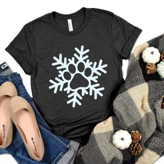 Snowflake Paw Premium T-Shirt Dark Heather