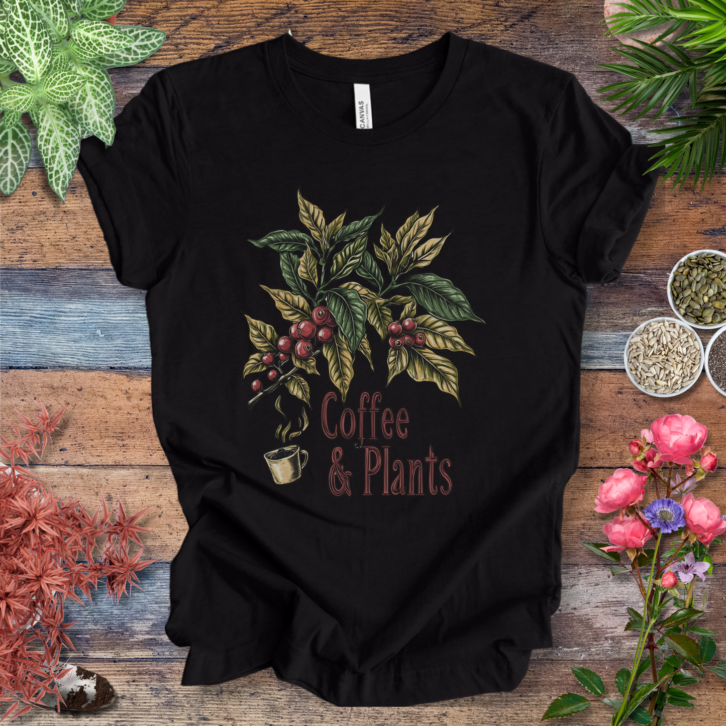 Coffee & Plants Botanical T-Shirt