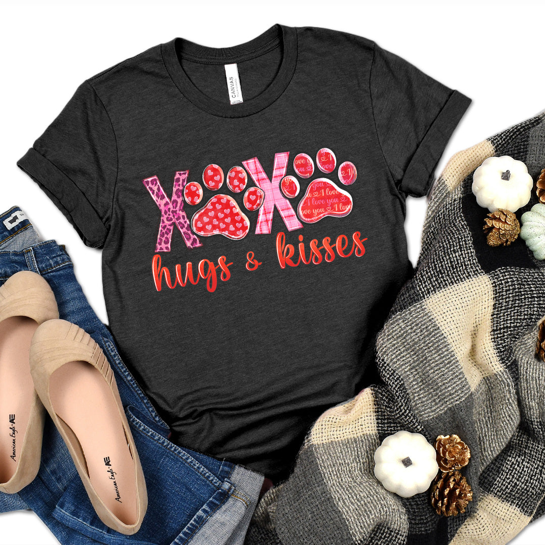 X’s & Paws, Hugs & Kisses Premium T-Shirt Black