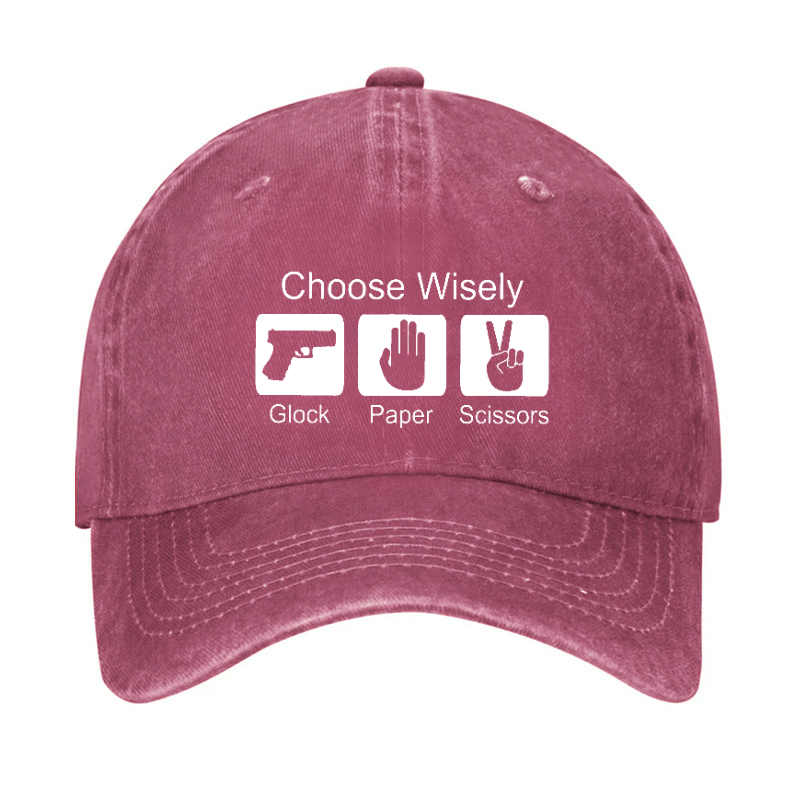 Choose Wisely Glock Paper Scissors Cap