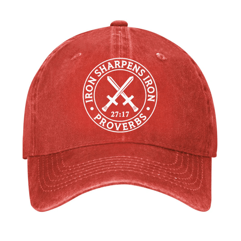 Iron Sharpens Iron Christian Print Cap (Free Customization)