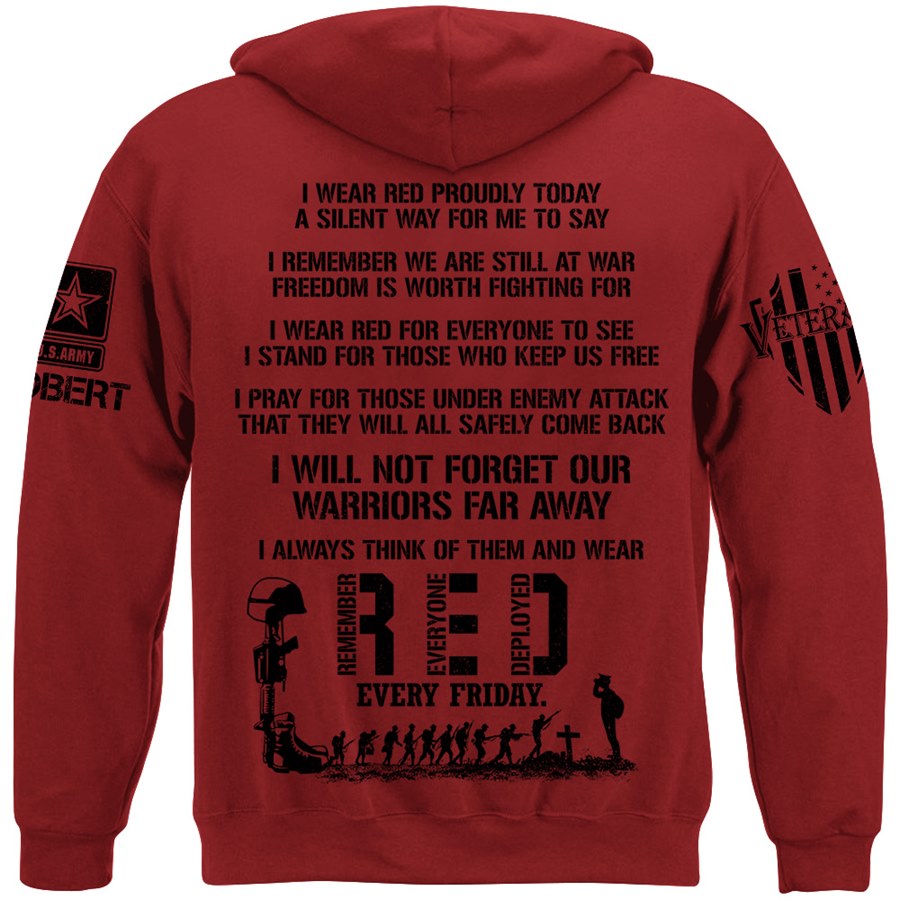 Wear Red Fridays Until They All Come Home Custom Shirt Available To All Military Branches For Veteran H2511 Trna