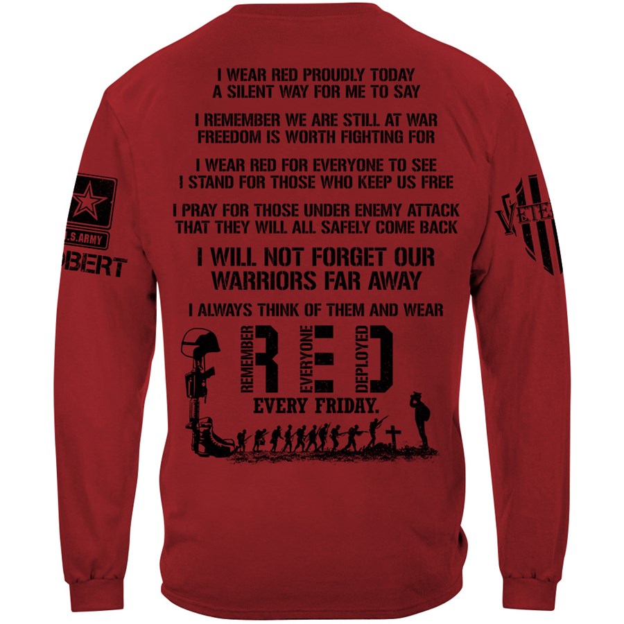 Wear Red Fridays Until They All Come Home Custom Shirt Available To All Military Branches For Veteran H2511 Trna