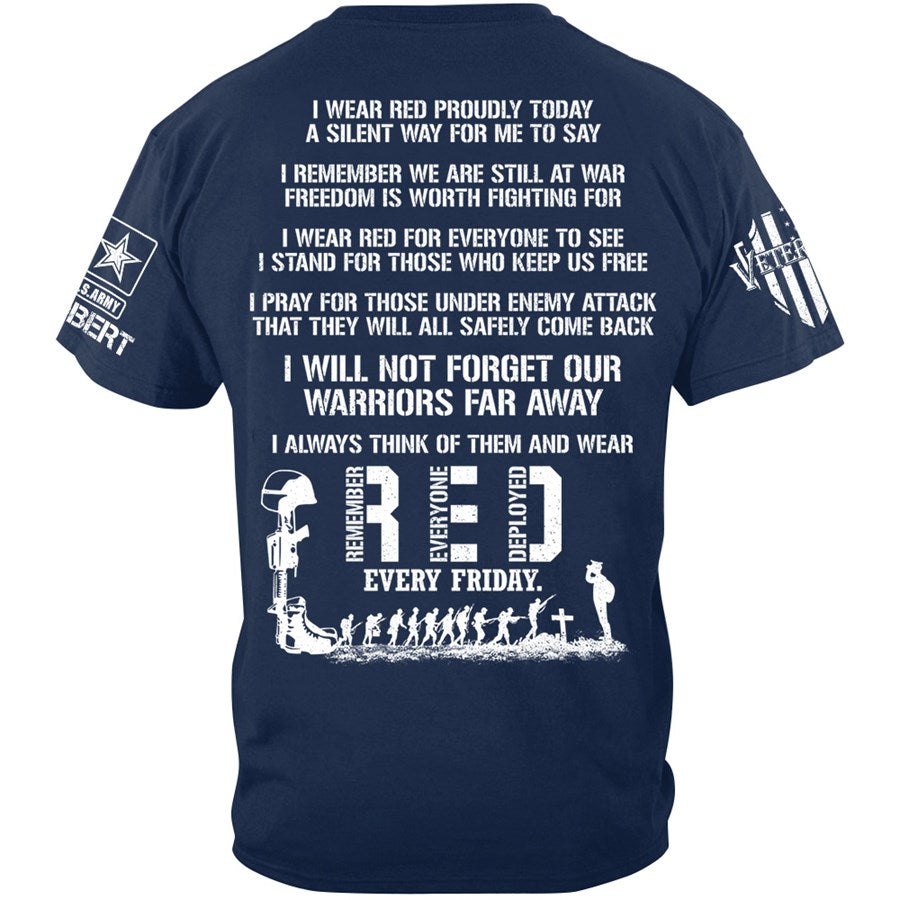 Wear Red Fridays Until They All Come Home Custom Shirt Available To All Military Branches For Veteran H2511 Trna