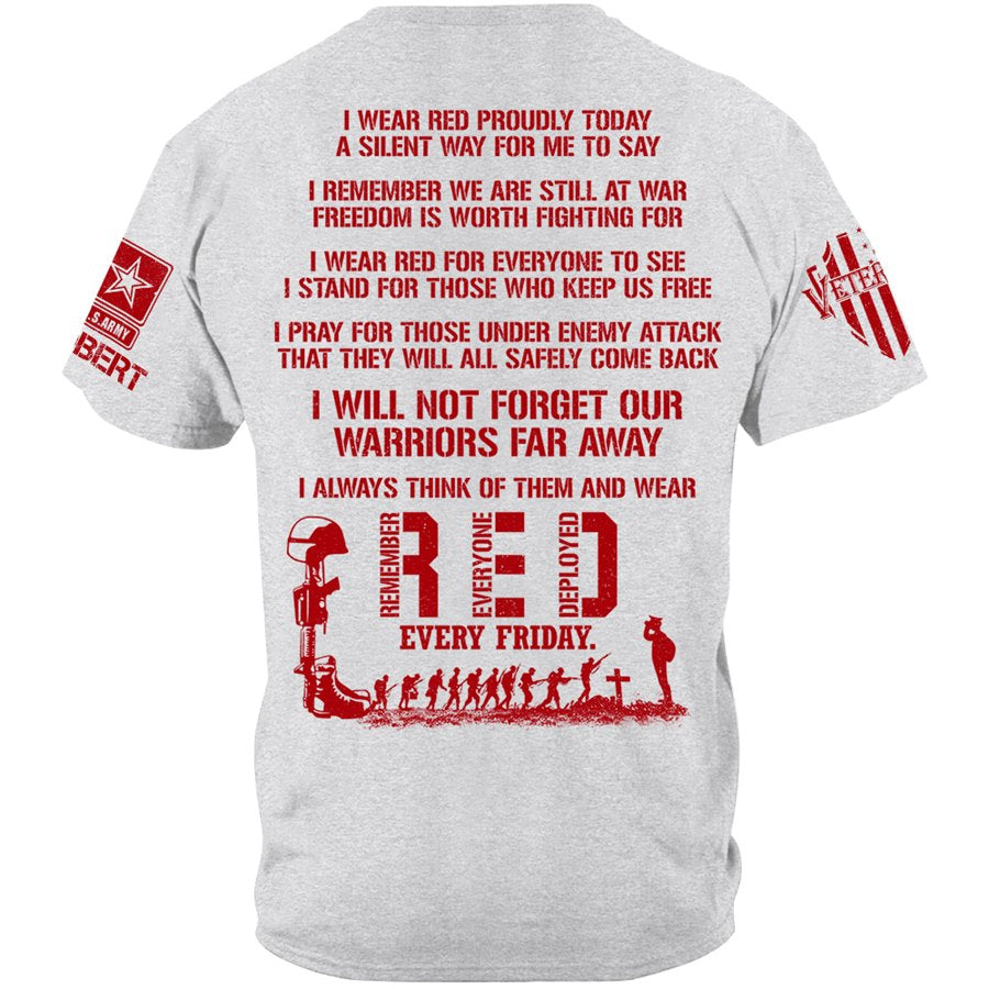 Wear Red Fridays Until They All Come Home Custom Shirt Available To All Military Branches For Veteran H2511 Trna