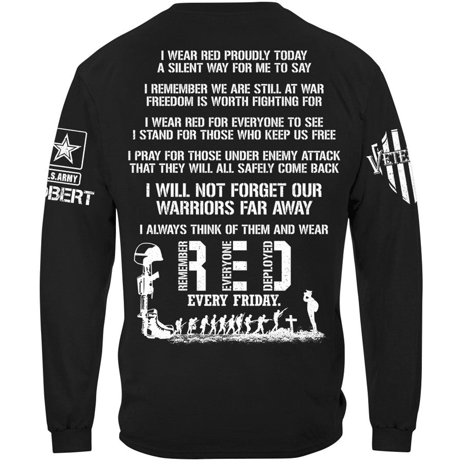 Wear Red Fridays Until They All Come Home Custom Shirt Available To All Military Branches For Veteran H2511 Trna